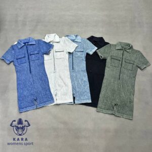 اورال کوتاه سیملس یقه پیراهنی فرم دهنده باسن کد 110